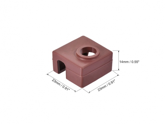 Heat block sok/sleeve MK7 / MK8 / MK9 siliconen bruin